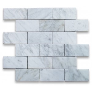 3x6 Carrara White Honed Marble Tile